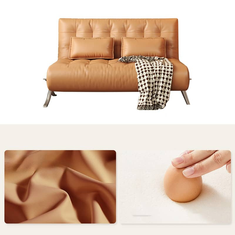 Modern Faux Leather Sofa Bed with Foam Filling - Minimalistic Futon for All Your Room fbby-1382