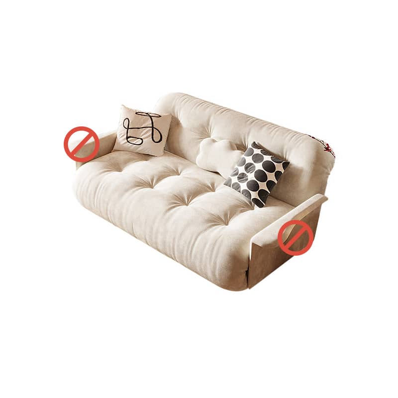 Luxurious Beige Leathaire Sofa Bed - Ultimate Futon  for Your Living Room fbby-1395