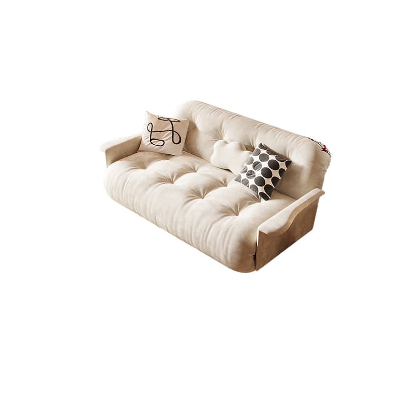 Luxurious Beige Leathaire Sofa Bed - Ultimate Futon  for Your Living Room fbby-1395