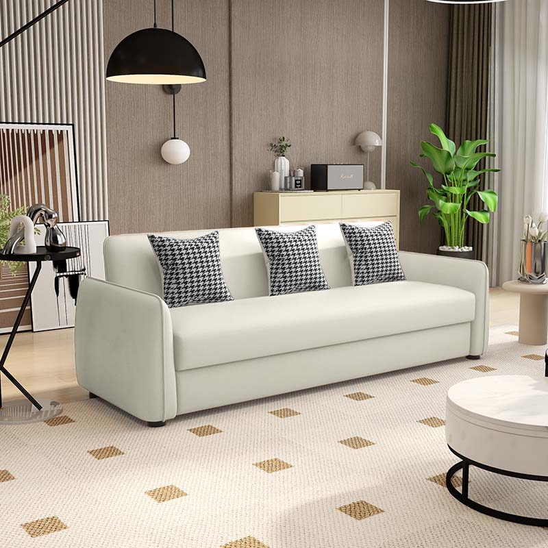 Elegant Scratch-Resistant Wood Particle Board Sofa - Black, Off White, Brown & Green fsmy-405