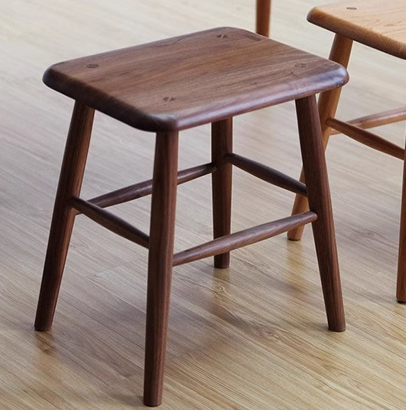 Stunning Natural Wood Stools in Cherry, Black Walnut, and Oak Finishes - Perfect for Every Home Decor hykmq-743