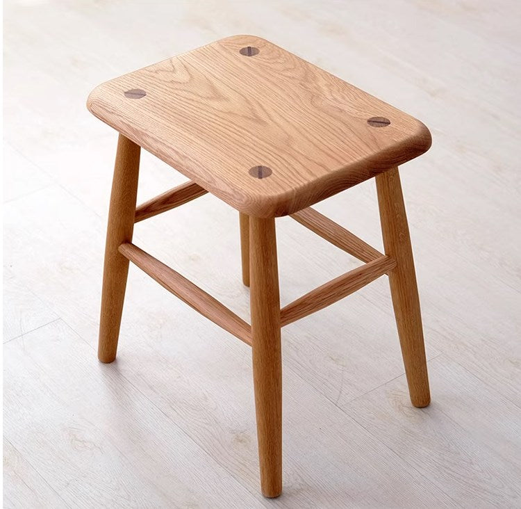 Stunning Natural Wood Stools in Cherry, Black Walnut, and Oak Finishes - Perfect for Every Home Decor hykmq-743