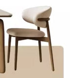 Modern Ash Wood Dining Chair with PU Leather Finish & Soft Foam Filling for Dining Room fsm-966