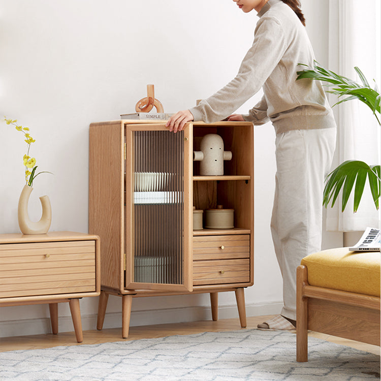 Oak Wood Cabinet - Stylish & Durable Storage Solution for Your Home Y107M01