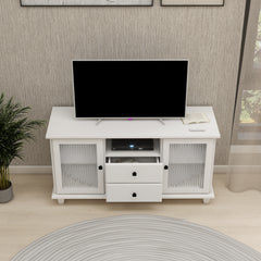 Ultra white changhong glass TV cabinet