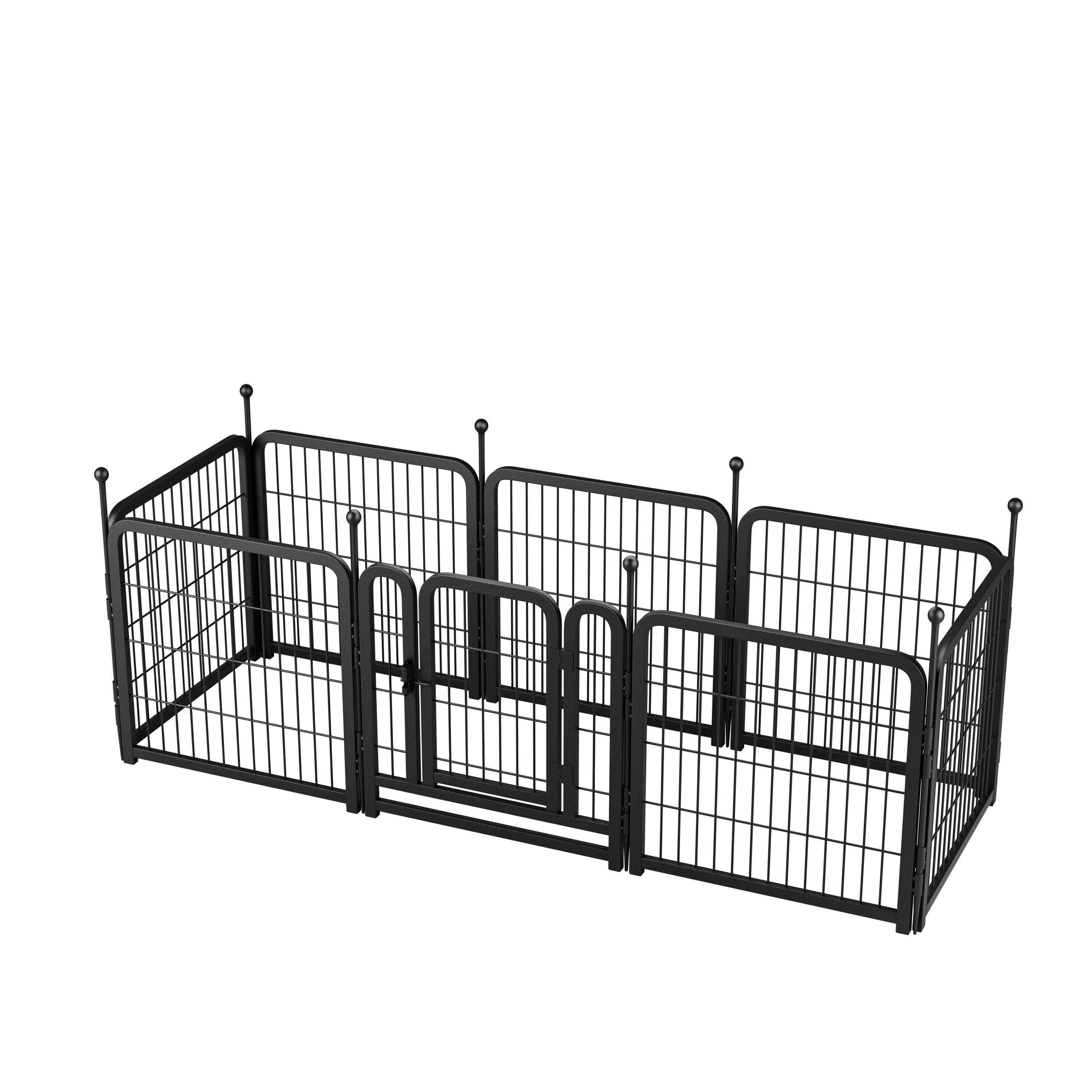 Heavy-Duty 24" Dog Playpen, Foldable 8-Panel Pet Exercise Fence for Indoor & Outdoor patio furniture