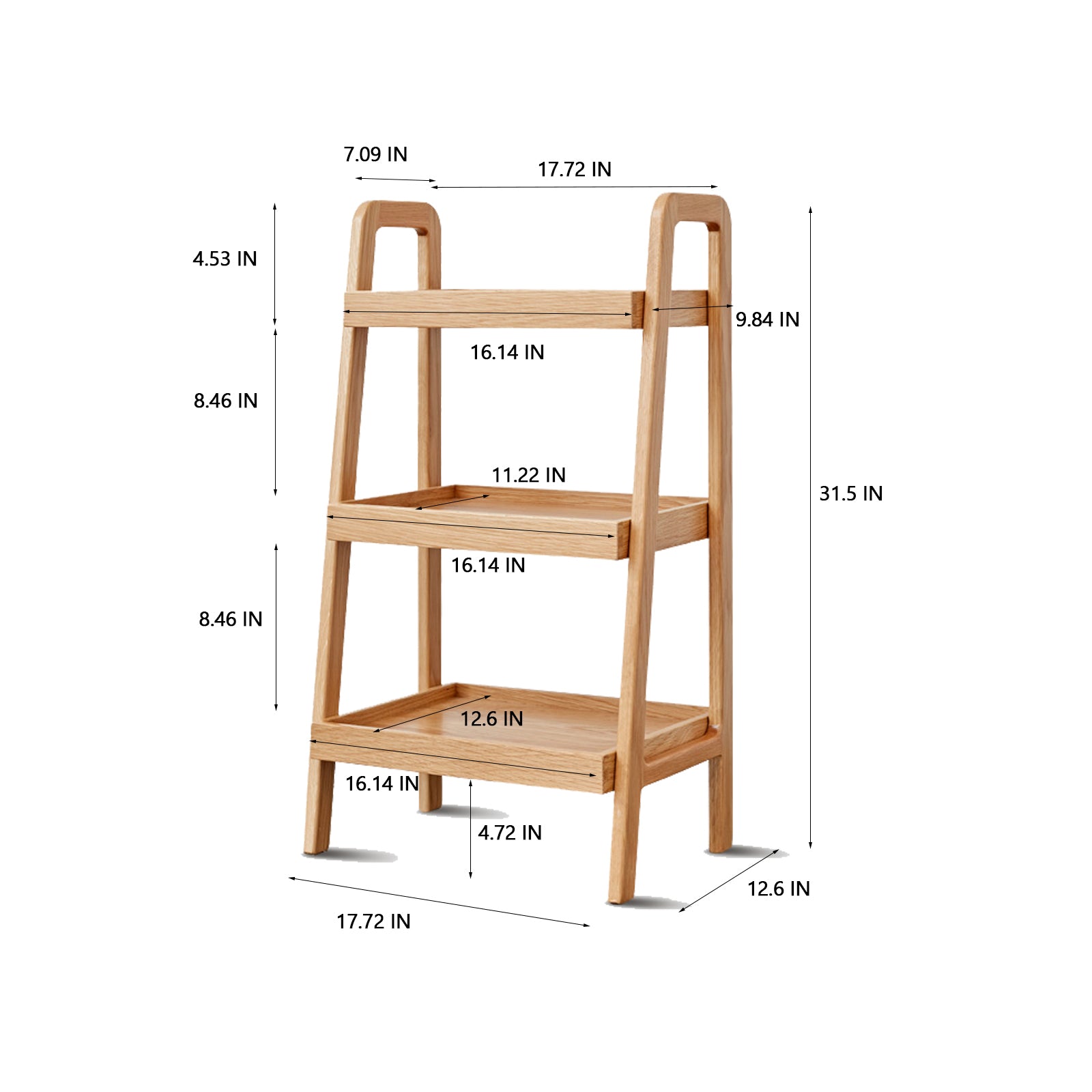 3-Tier Beech Wood Storage Shoe Rack - Premium Organizer for Entryway