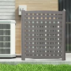 Gray Cedar AC Fence Screen – 3-Panel Privacy Enclosure for AC & Trash (32"W x 38"H)