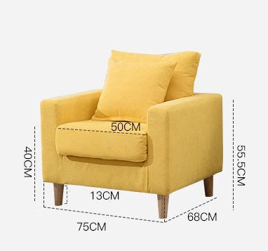 Stylish Multi-Color Scratch-Resistant Fabric Sofa with Rubber Wood Legs yr-123