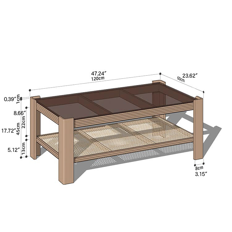 Wooden Square and Rectangular Coffee Table Collection : Modern Design for LIvingroom Space hykmq-791