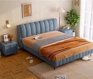 Modern Pine Wood Bed Frame with Storage & Upholstery Headboard - Functional Design for Bedroom hmzsh-1270