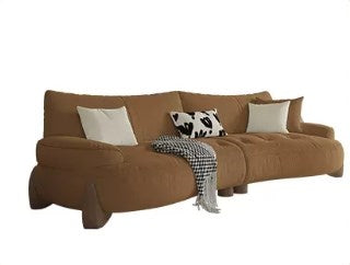 Versatile Sofa: Beige, Dark Yellow, Gray, Green - Light Pine & Oak Wood Options hatx-1023