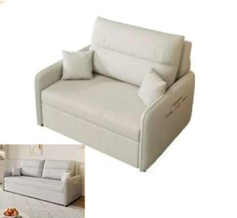 Stylish Multi-Color Sofa in Khaki, Light Gray, Dark Blue, and Brown with Wood Frame and Cotton-Linen Fabric fsx-1003