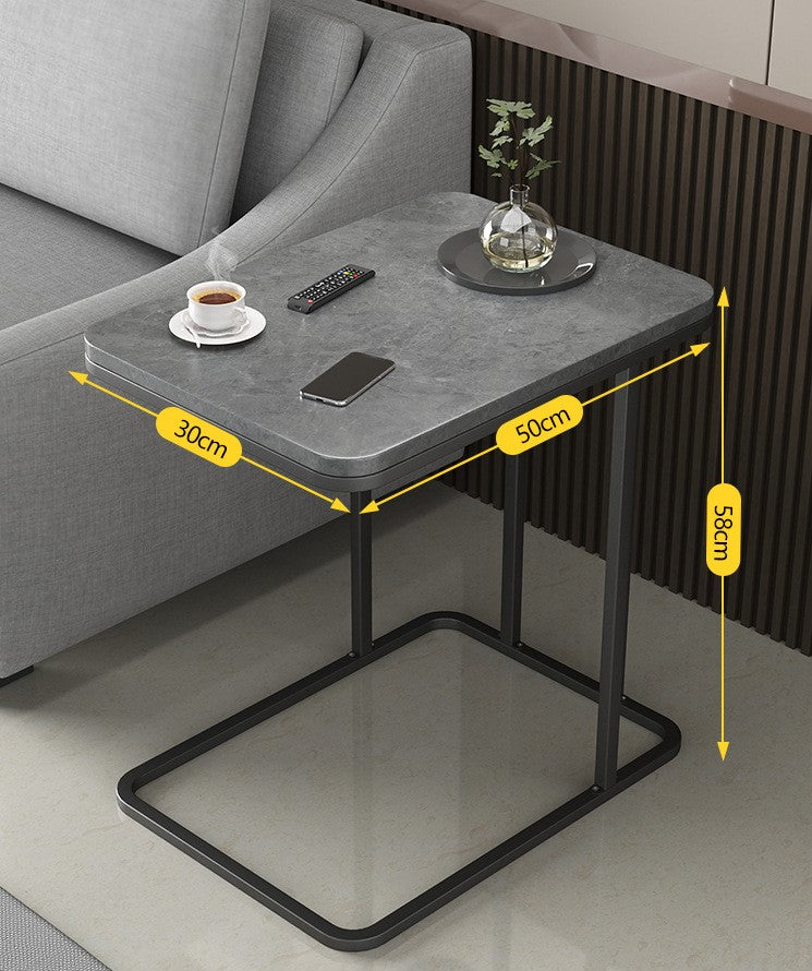 Stylish Modern End Table in Black, White, and Gray – Perfect for Any Living Room Decor fxjc-913