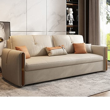 Modern Multicolor Sofa with Solid Wood Frame and Leathaire Cotton Blend Upholstery hyt-1237