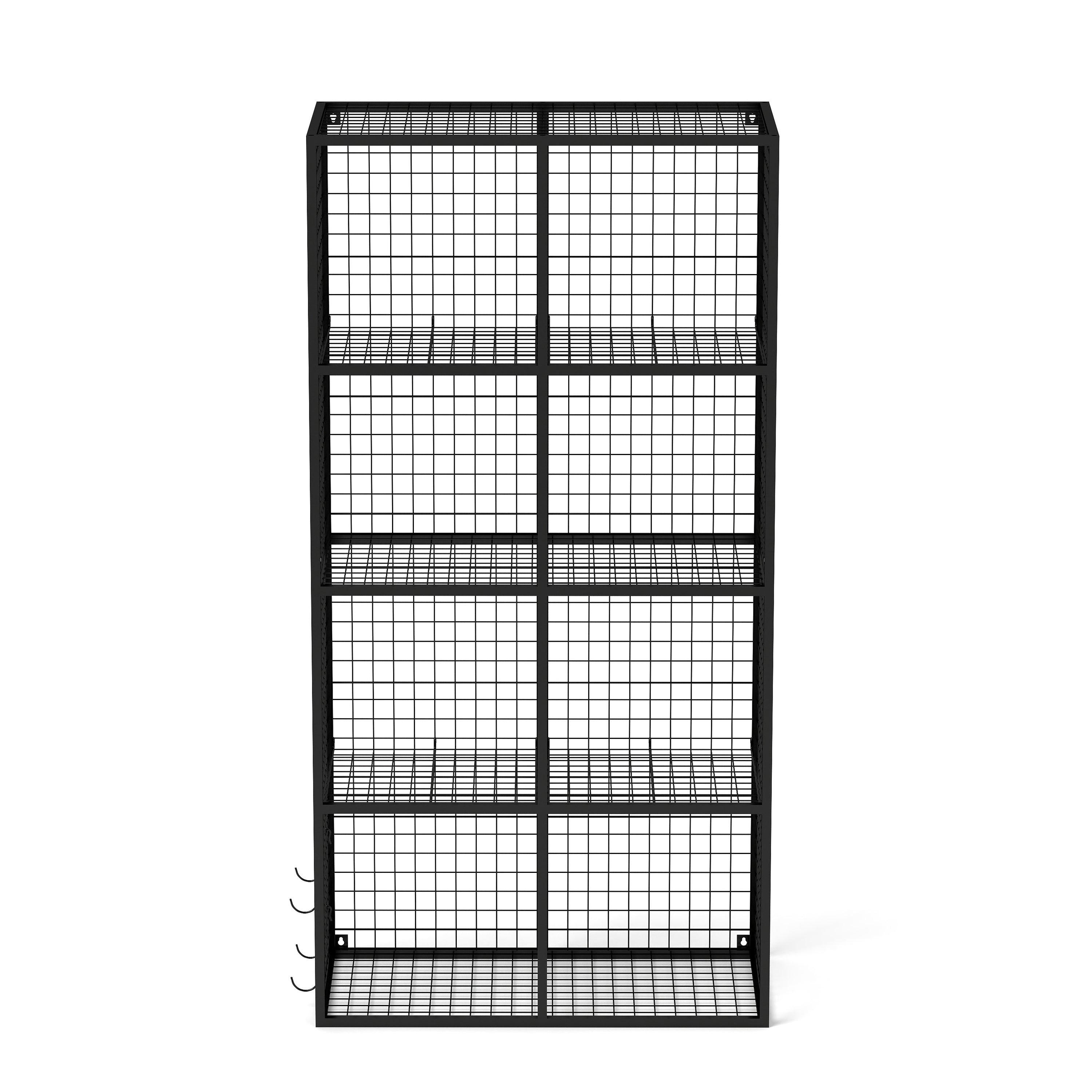 8-Cube Metal Storage Organizer, Modular Bookshelf, Black