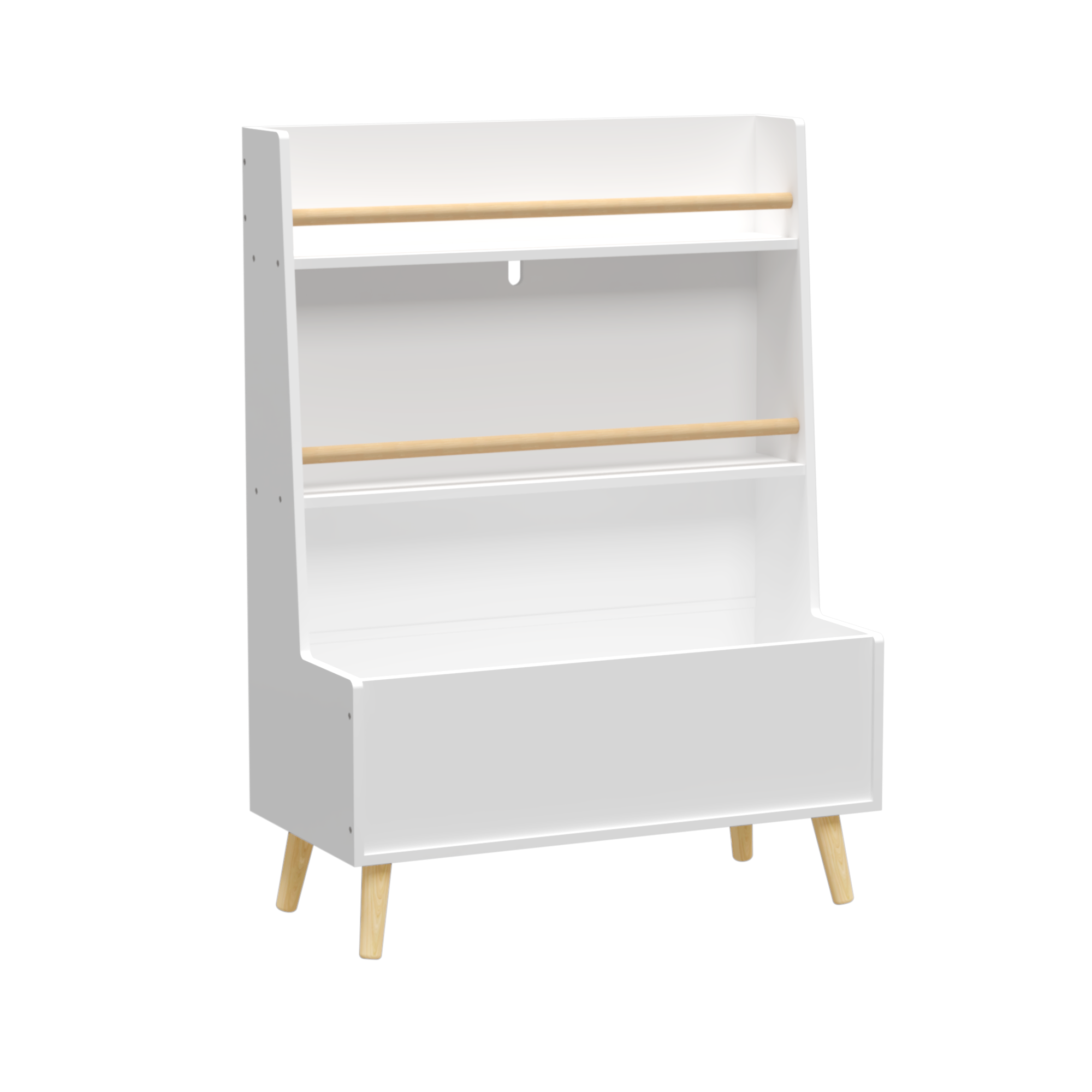 Kids Bookshelf, Book and Magazine  Rack, Book Organizer, toy Storage Cabinet Organizer, White