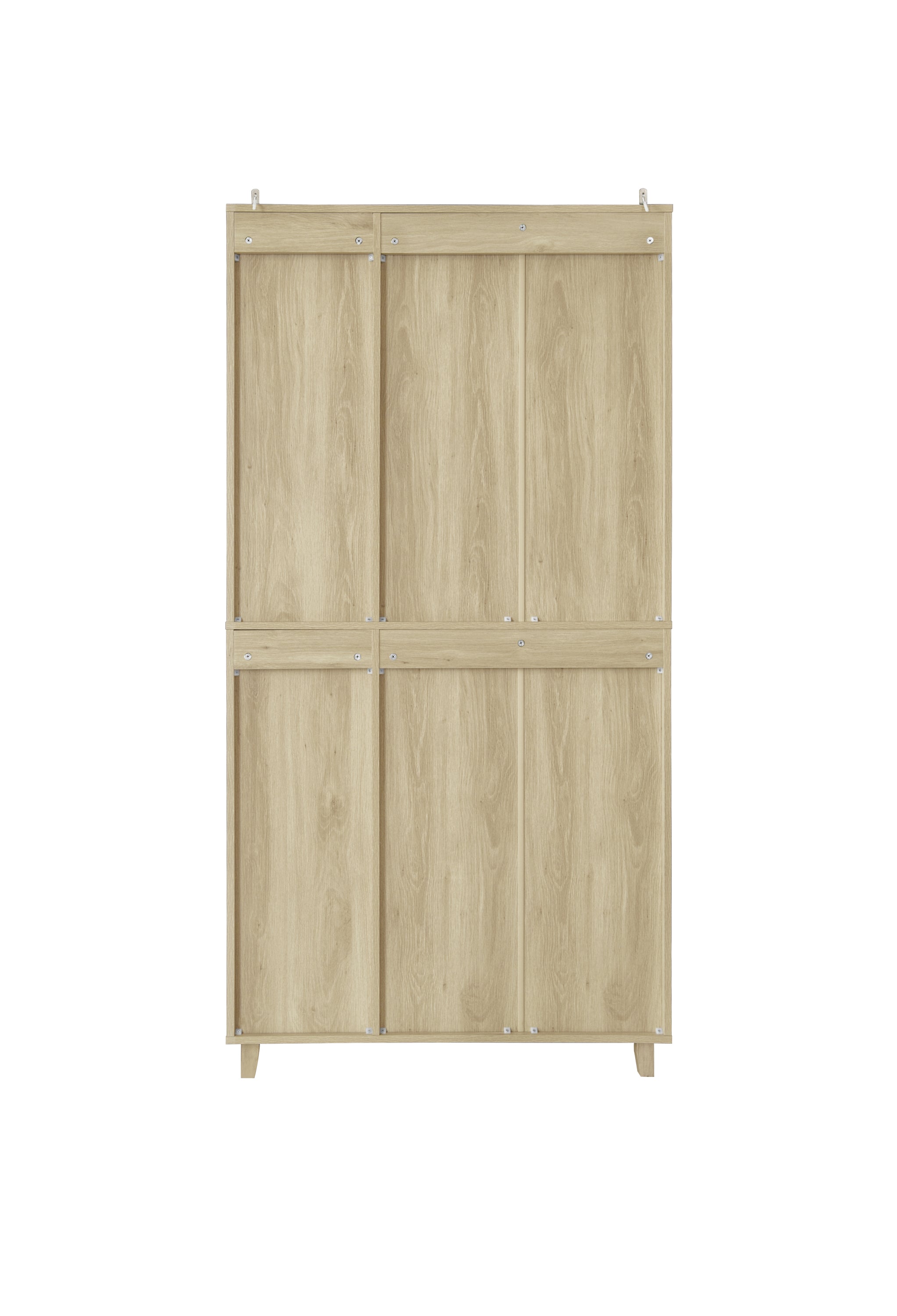 4 Door Cabinet with 4 Shelves with 4 Adjustable Inner Shelves, Storage Cabinet