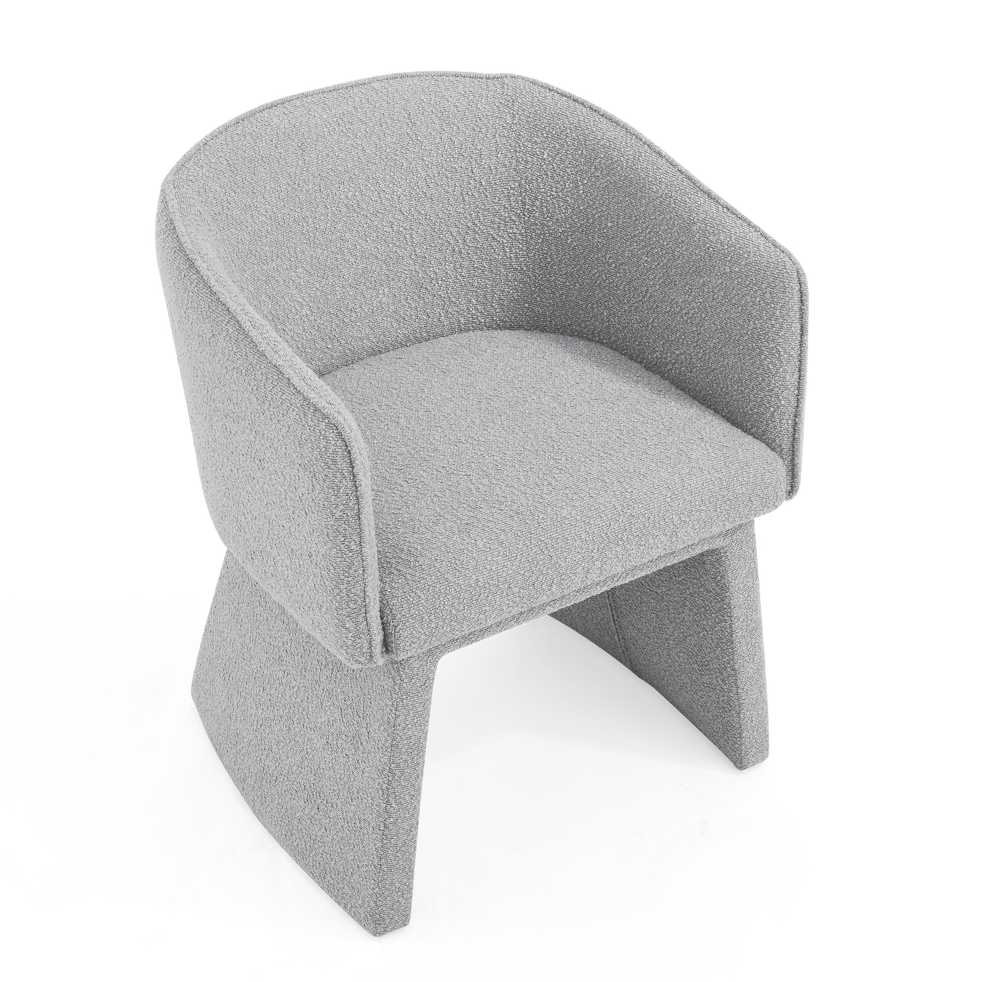 Modern style simple and elegant chair, grey leisure chair, suitable for dining/bedroom/living room/reception desk (assembly required)-Grey