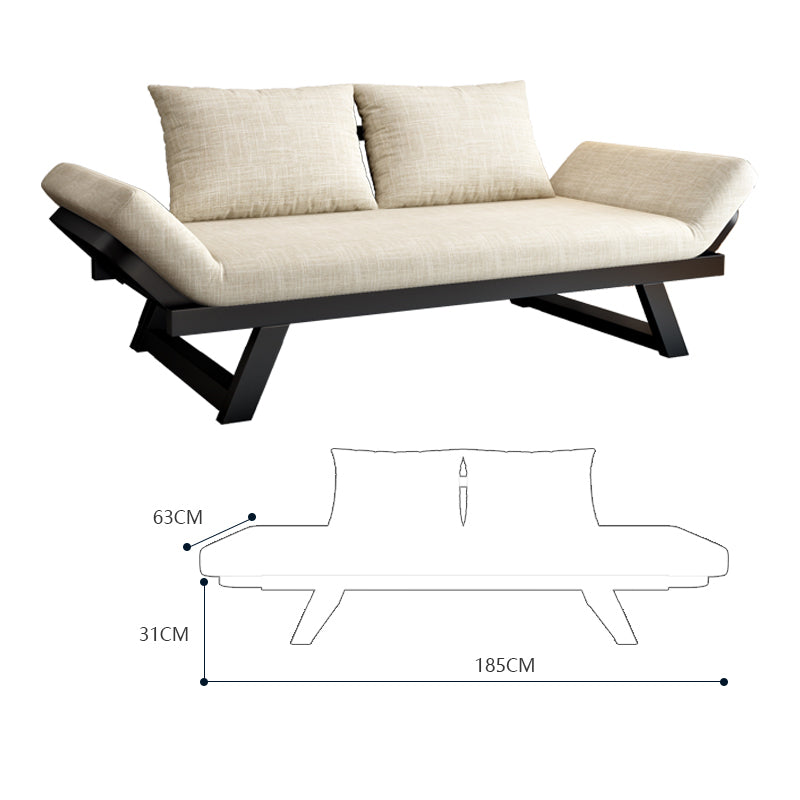 Premium Modern Sofa - Light Gray, Black, Khaki, Blue, Dark Brown - Pine Wood Frame, Cotton-Linen Upholstery fsx-1000