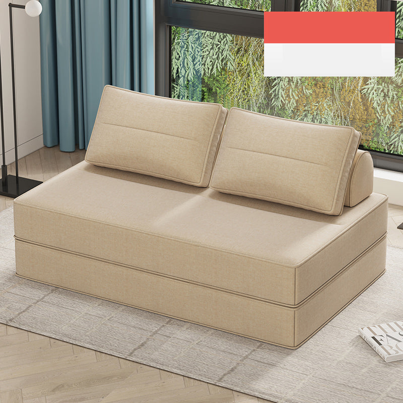 Minimalistic Sectional Sofa Bed with Foam Filling Cushions & Cotton-Linen Upholstery for LIvingroom fsq-1421