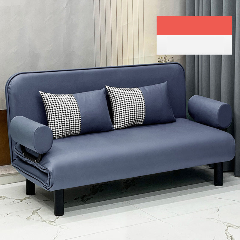 Modern Leathaire Sofa Bed with Steel Frame - Multi-Functional Futon for Small Living Room fsq-1422