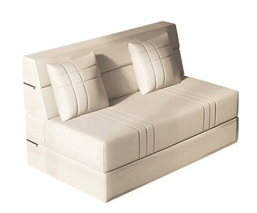 Modern Leathaire Sofa Bed in Multi-Color - Durable Japandi Futon for Stylish Living Room fsq-1423