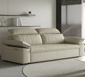 Modern Faux Leather Sofa Bed with Storage - Sturdy Solid Wood Frame Sleeper Sofa for Living Room hyt-1432