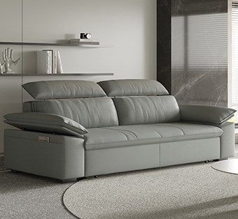 Modern Faux Leather Sofa Bed with Storage - Sturdy Solid Wood Frame Sleeper Sofa for Living Room hyt-1432