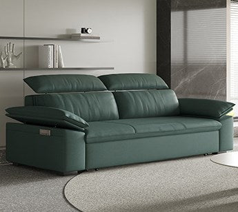 Modern Faux Leather Sofa Bed with Storage - Sturdy Solid Wood Frame Sleeper Sofa for Living Room hyt-1432