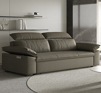 Modern Faux Leather Sofa Bed with Storage - Sturdy Solid Wood Frame Sleeper Sofa for Living Room hyt-1432