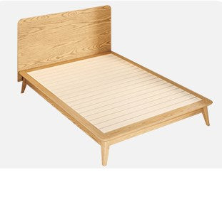 Elegant Light Brown Bed Frame in Natural Ash Wood Finish fjjj-1659