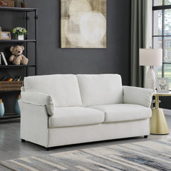 Beige Loveseat Chenille Sofa for Living Room