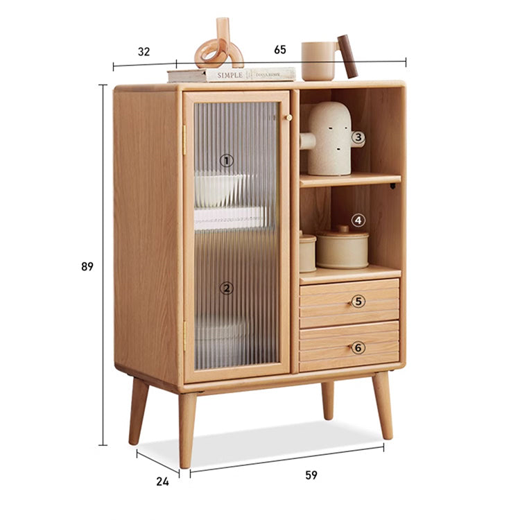 Oak Wood Cabinet - Stylish & Durable Storage Solution for Your Home Y107M01