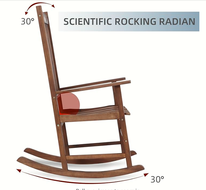 Outdoor Rocking Chair Patio Rocker Brown