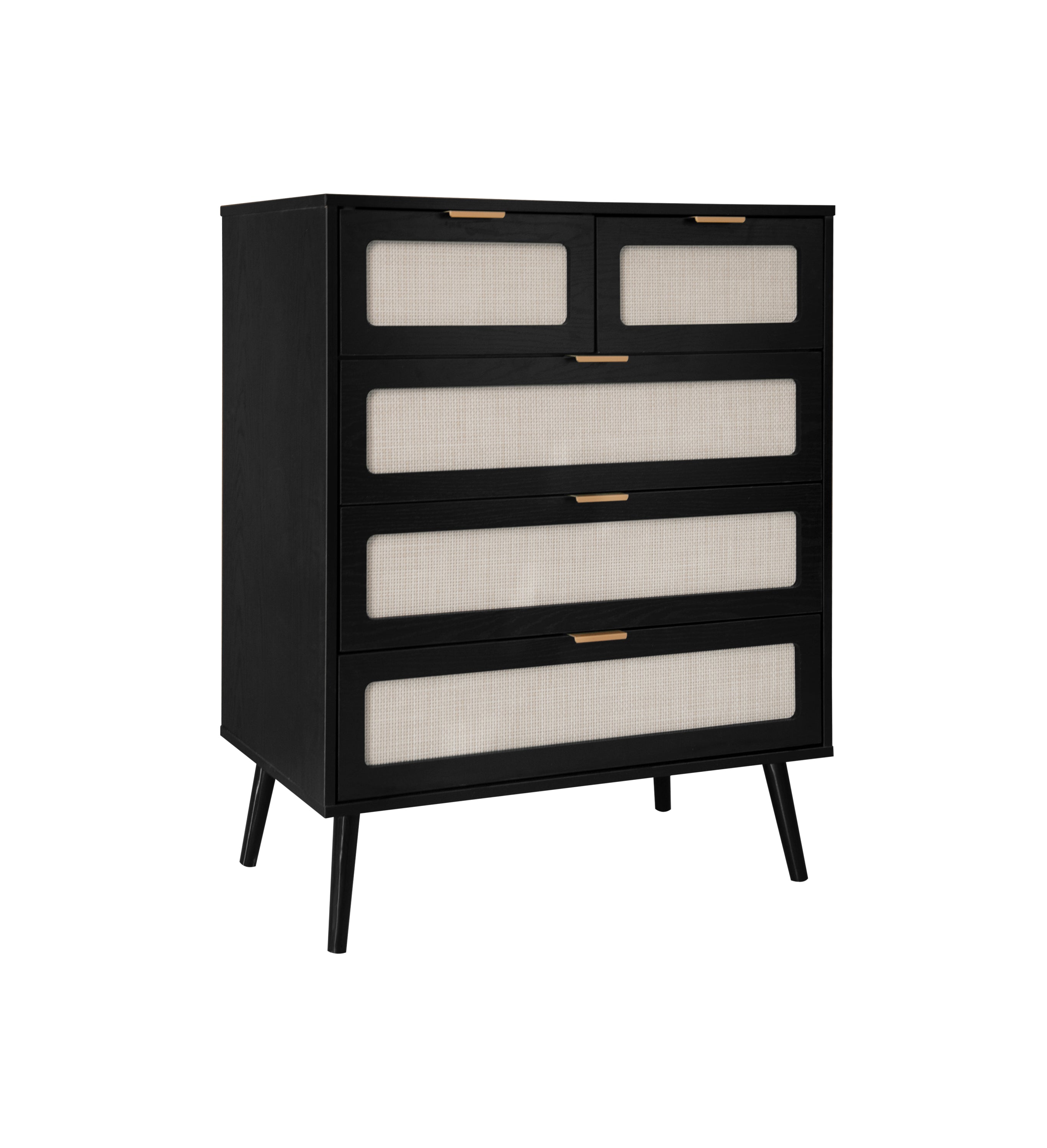 5 Drawer Cabinet, Accent Storage Cabinet, Suitable for Living Room, Bedroom, Dining Room, Study