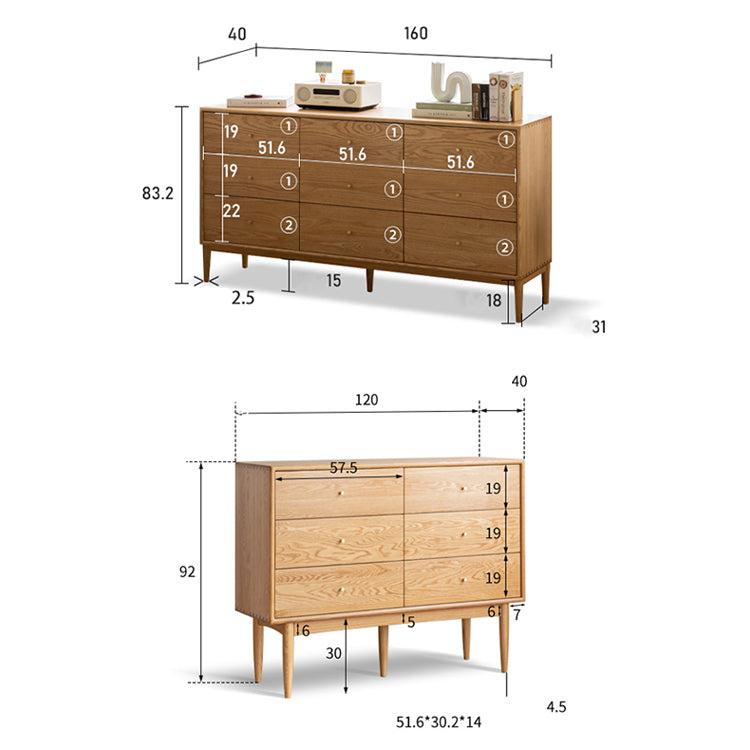 Premium Oak Wood Cabinet – Durable and Elegant Storage Solution Y193F02