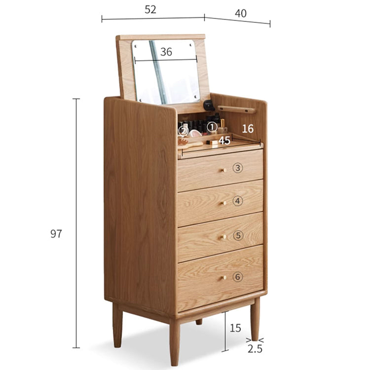 Elegant Oak Wood Cabinet - Stylish Storage Solution for Your Home Y83D04