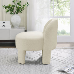 Hoop gauze lounge chair with sof cushion and backrest, need to be assembled, suitable for living room'bedroomldining room---BEIGE(24.5"28.75"28.75")