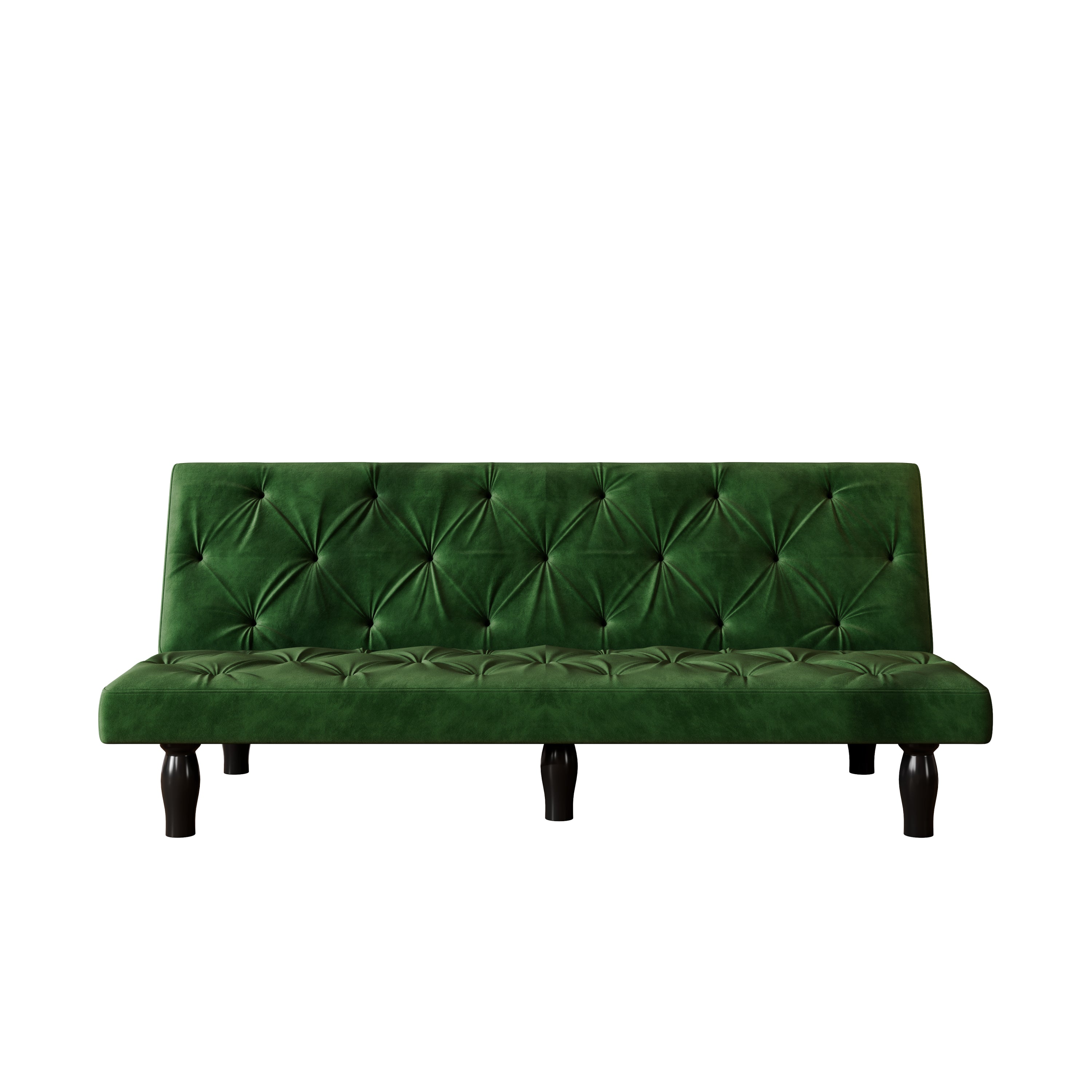 66" Green Velvet Sofa Bed Luxurious Pull-Out Sofa with Sponge Filling - Perfect Design for Living Room