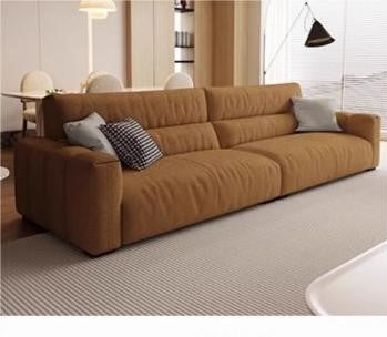 Chic Pine Wood Sofa with Ottoman Cotton Sectional Sofa with Soft Down Filling for LIvingroom hatx-1021