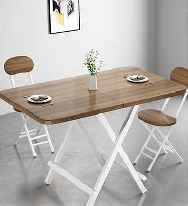 Foldable Rectangular Dining Table for 6 - Perfect for Small Space fxjc-915