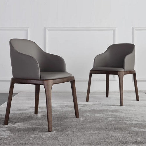 Modern Ash Wood Dining Chair in Dark Gray with Scratch-Resistant Fabric - Perfect for Dining Room hagst-328