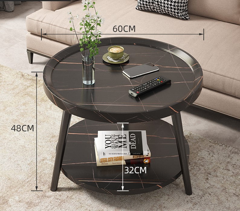 Chic Modern Wood Coffee Table round with storage: Elegan Multi-Tone for Contemporary Living fxjc-923