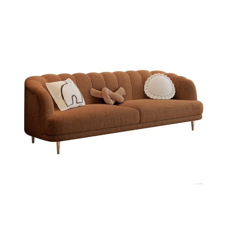 Modern Leather Sofa in Multi-Color with Solid Wood Frame & Polyester Upholstery for Living Room fbby-1401