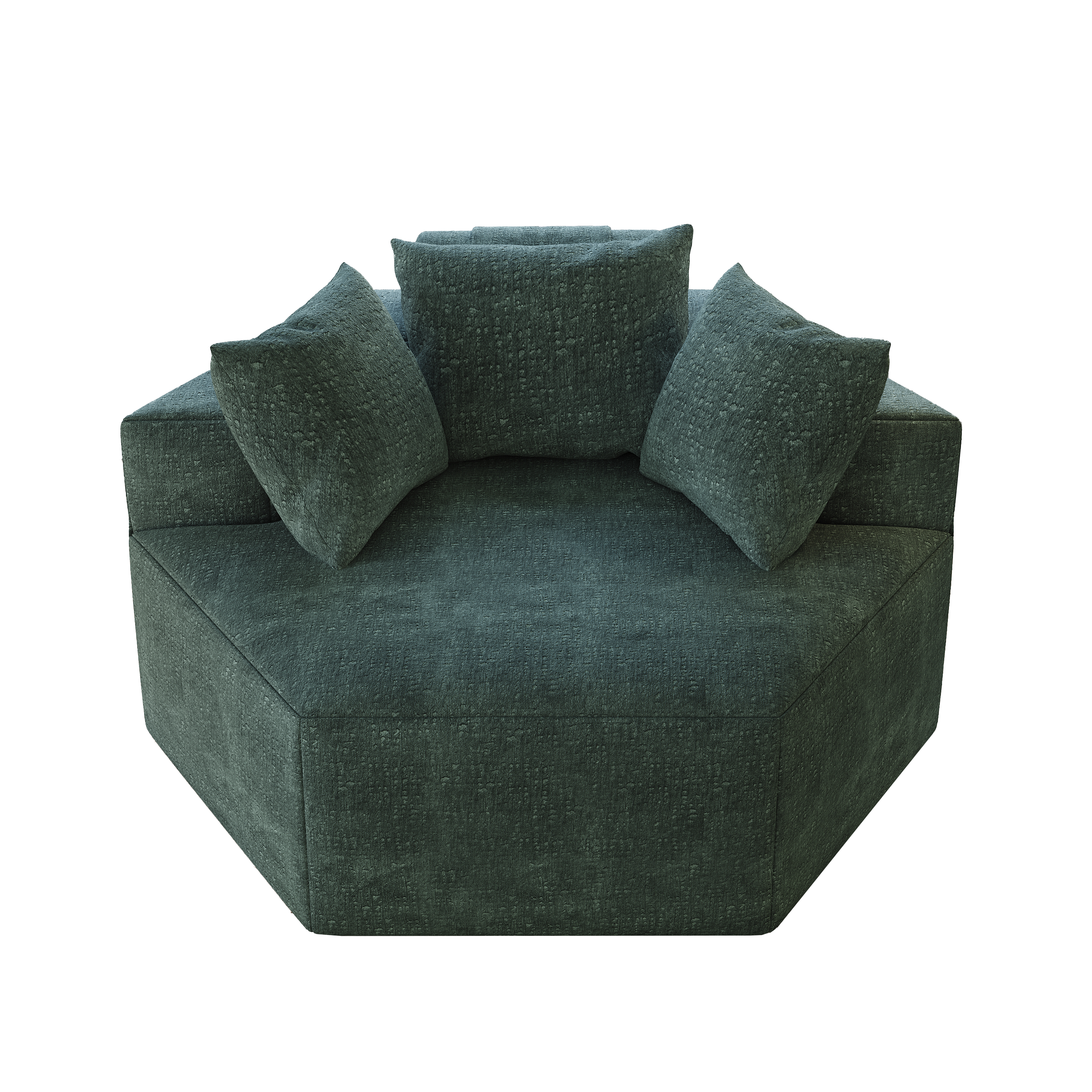 54''L Chenille Sponge single sofa,No Assembly Required,Fluffy Modern Sleeper Chair for Living room, Bedroom, Lounge and Projection Room