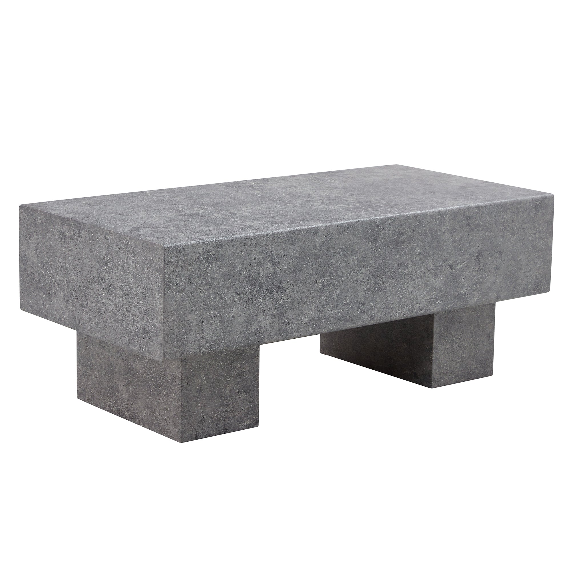 43.3" Rectangular Gray MDF Coffee Table - Practical for Living Rooms