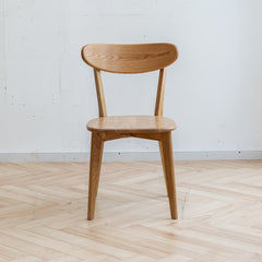 19.69" Oak Wood Dining Chair with Solid Construction, Simple and Natural Design for Dining Room