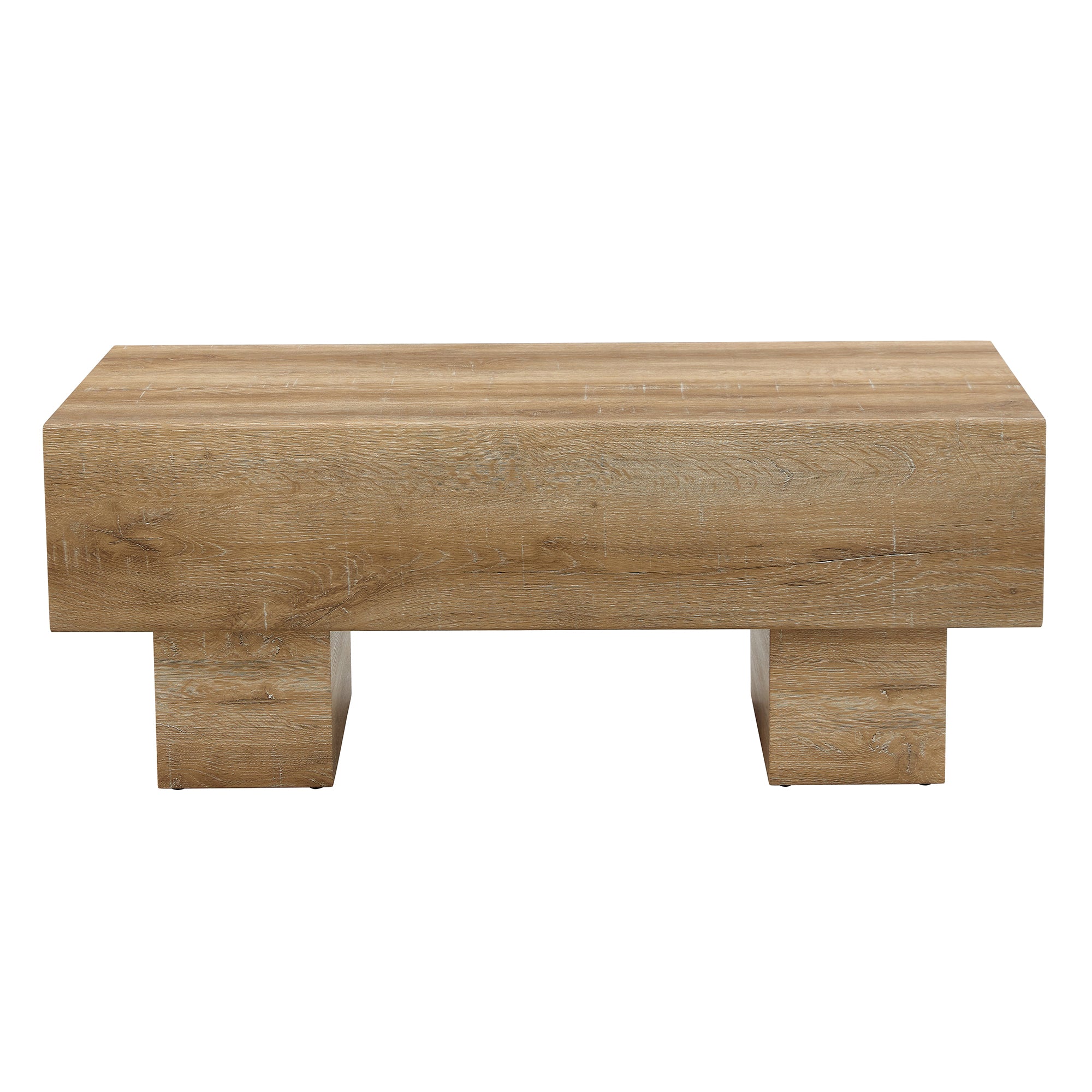 43.3" Rectangular Natural MDF Coffee Table - Practical for Living Rooms