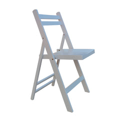 Furniture Slatted Wood Folding Special Event Chair - White, Set of 4, FOLDING CHAIR, FOLDABLE STYLE